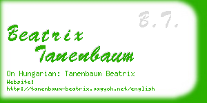 beatrix tanenbaum business card